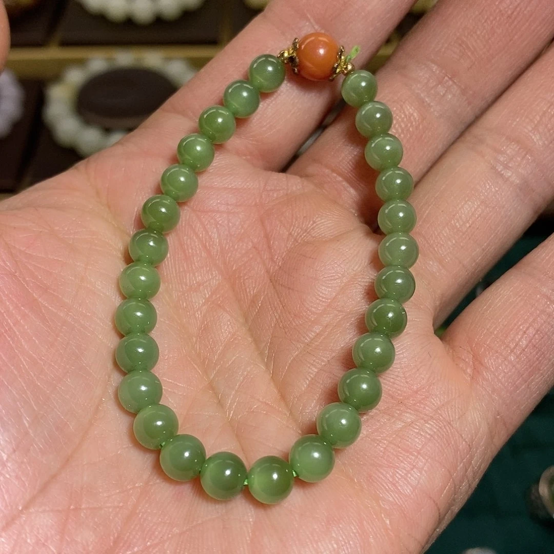 【闪购商品】未镶嵌手串和田玉（碧玉）