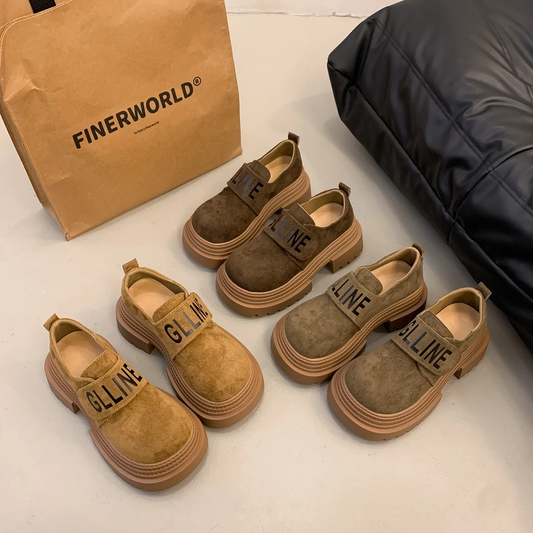 新款法式气质时尚小个子34码增高7CM韩版博肯单鞋百搭软底英伦