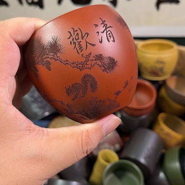 茶杯紫砂全手工紫砂主人杯