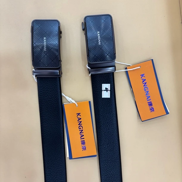 皮带自动扣款拼色成人男男士男款中性百搭休闲腰带