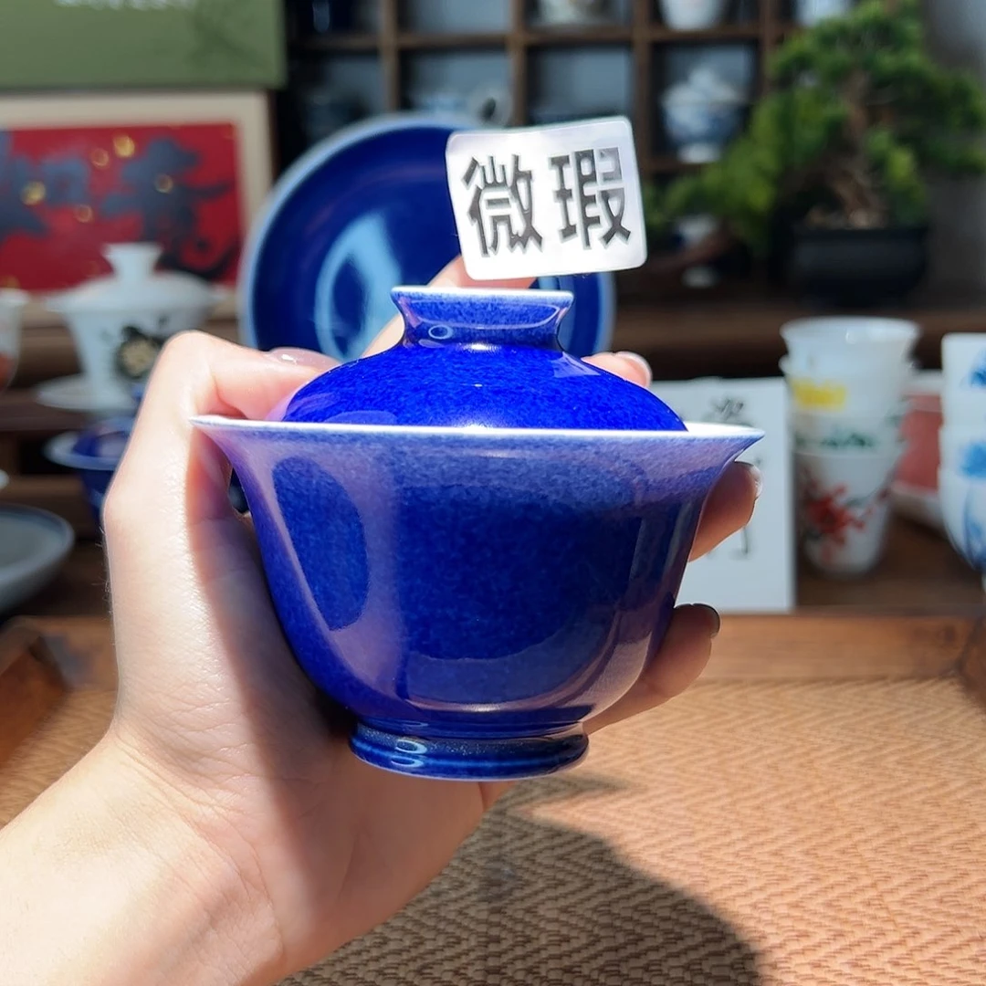 【闪购商品】微瑕 手绘 盖碗