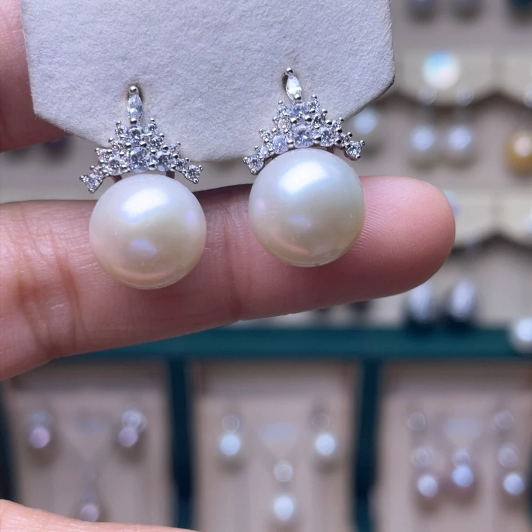 淡水珍珠耳环未镶嵌