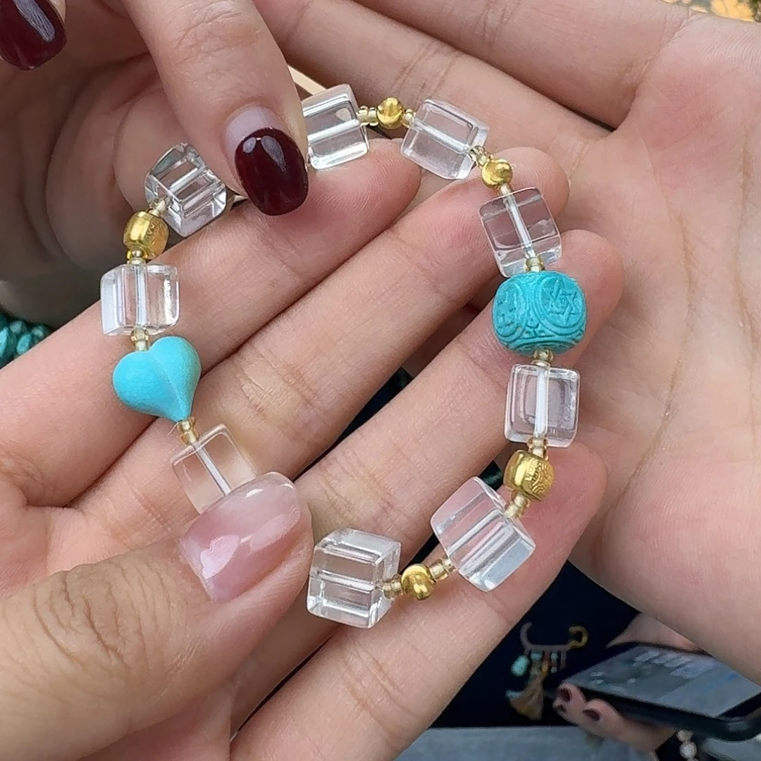 绿松石18K金镶嵌珠宝奇石