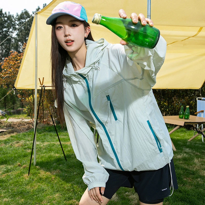 “冰川呼吸孔” UPF50+夏季冰丝薄款透气宽松男女同款原纱防晒衣