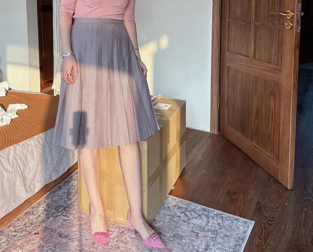 95新 BURBERRY/博柏利 博柏利/千鸟格半身裙