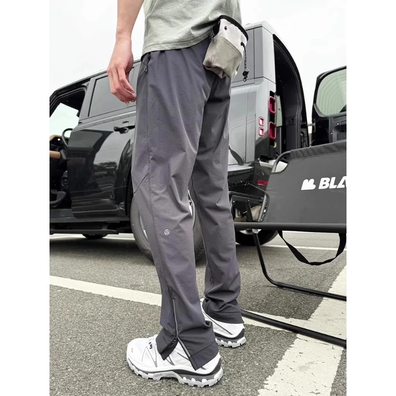 侧拉链美式软壳冲锋裤男夏季薄款冰丝速干裤子机能户外运动休闲裤