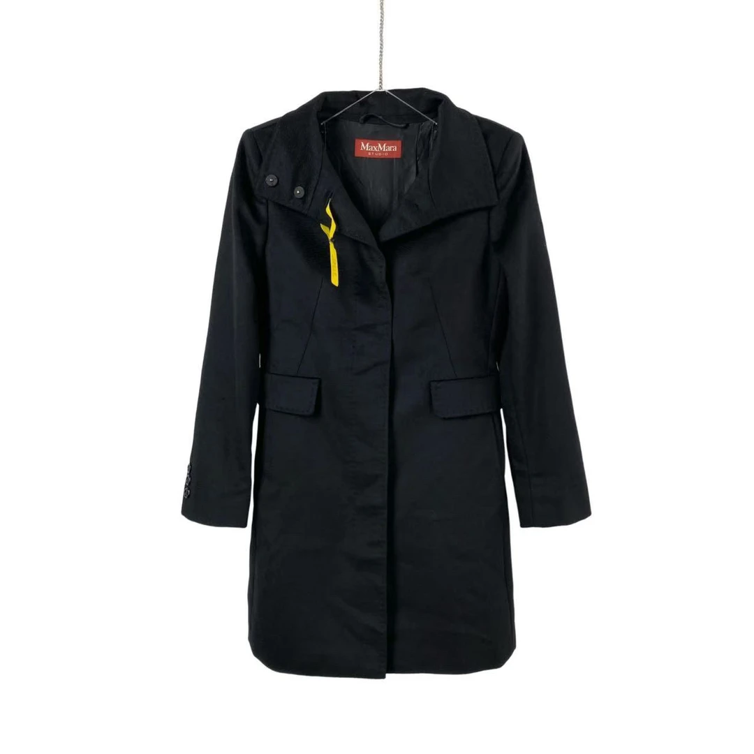 未使用 MaxMara  AA2359 23ss纯色双排扣大衣 34码