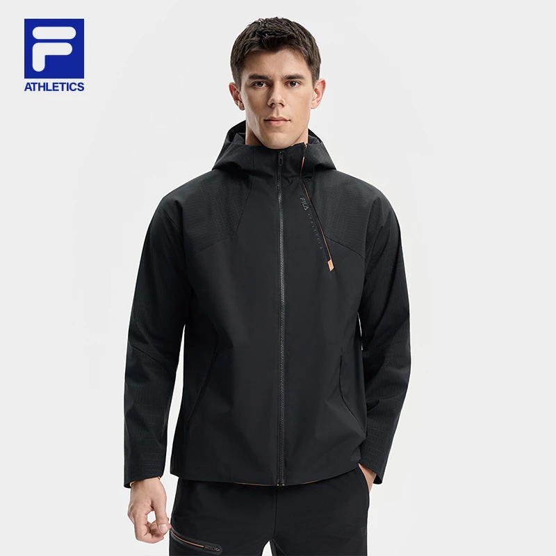 【早秋新款软壳】Fila/斐乐男户外防风休闲连帽运动外套A11M541707F