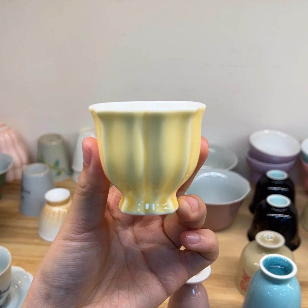 摆件特价黄色葵花主人杯