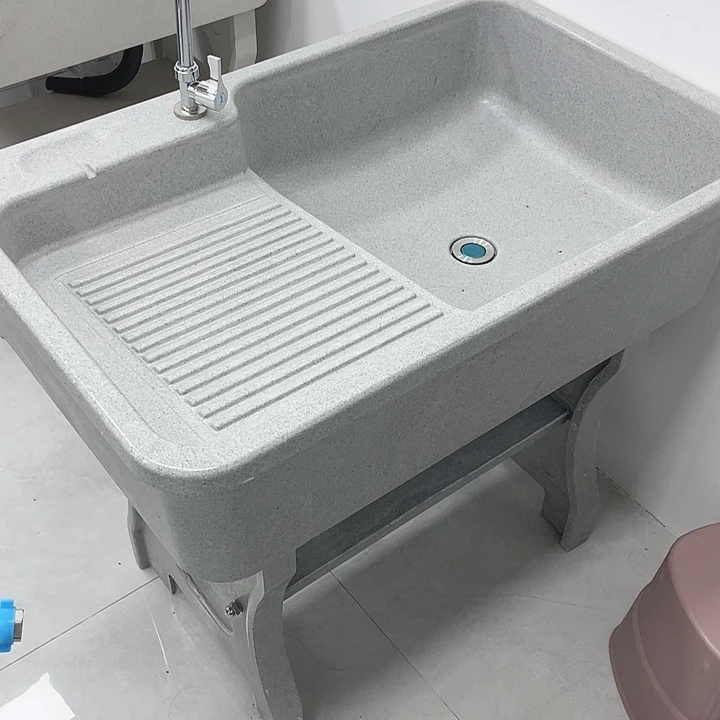陈***品石英石平边无挡水90*58*80灰不要脚架
