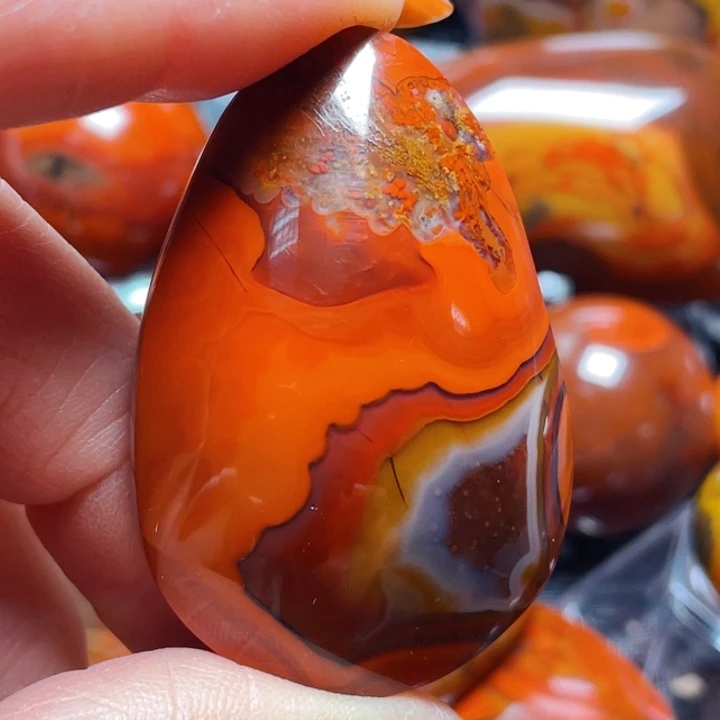 玛瑙/玉髓战国红玛瑙挂件未镶嵌喜*