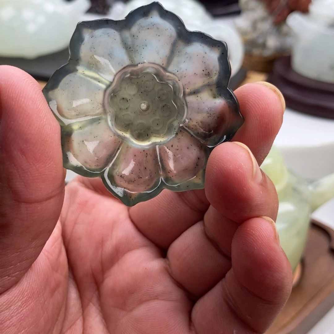 岫玉未镶嵌四大名玉香插