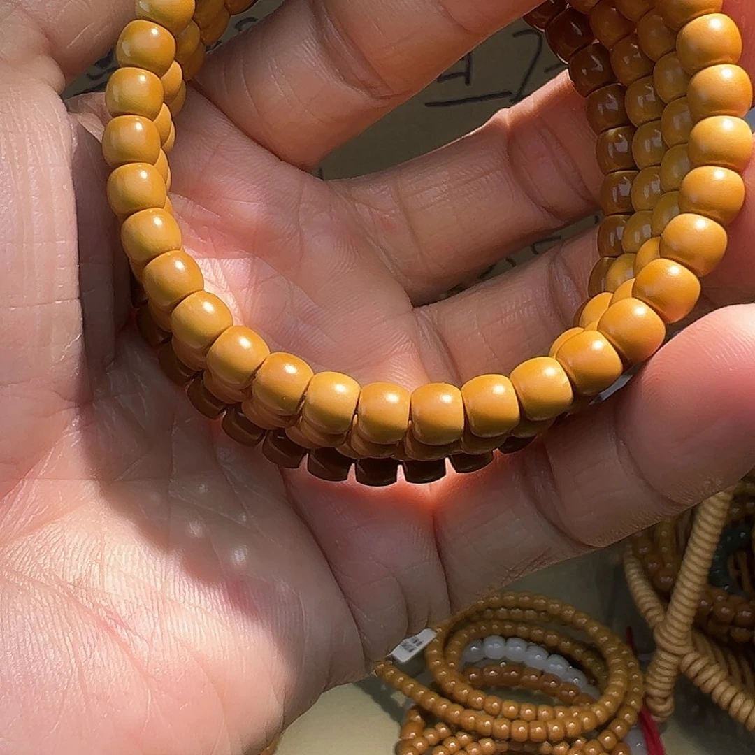 手串橄榄核老挝核尖单圈6.4