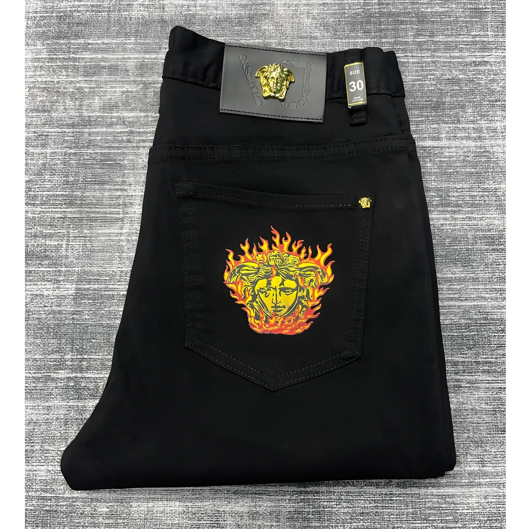 牛仔裤男士款修身小直筒长裤轻奢潮牌春夏高端级感休闲弹力显瘦