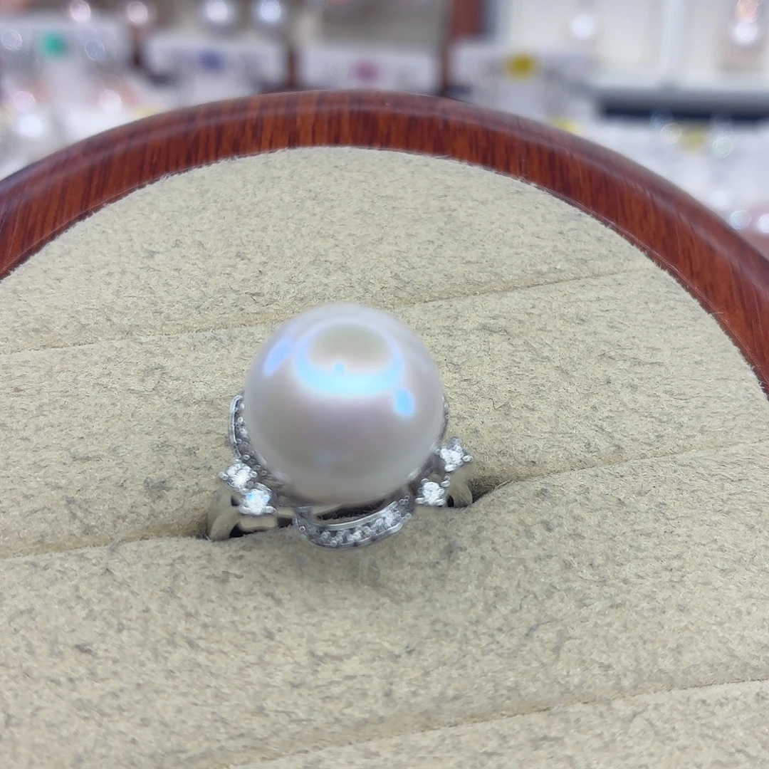 淡水珍珠戒指合金