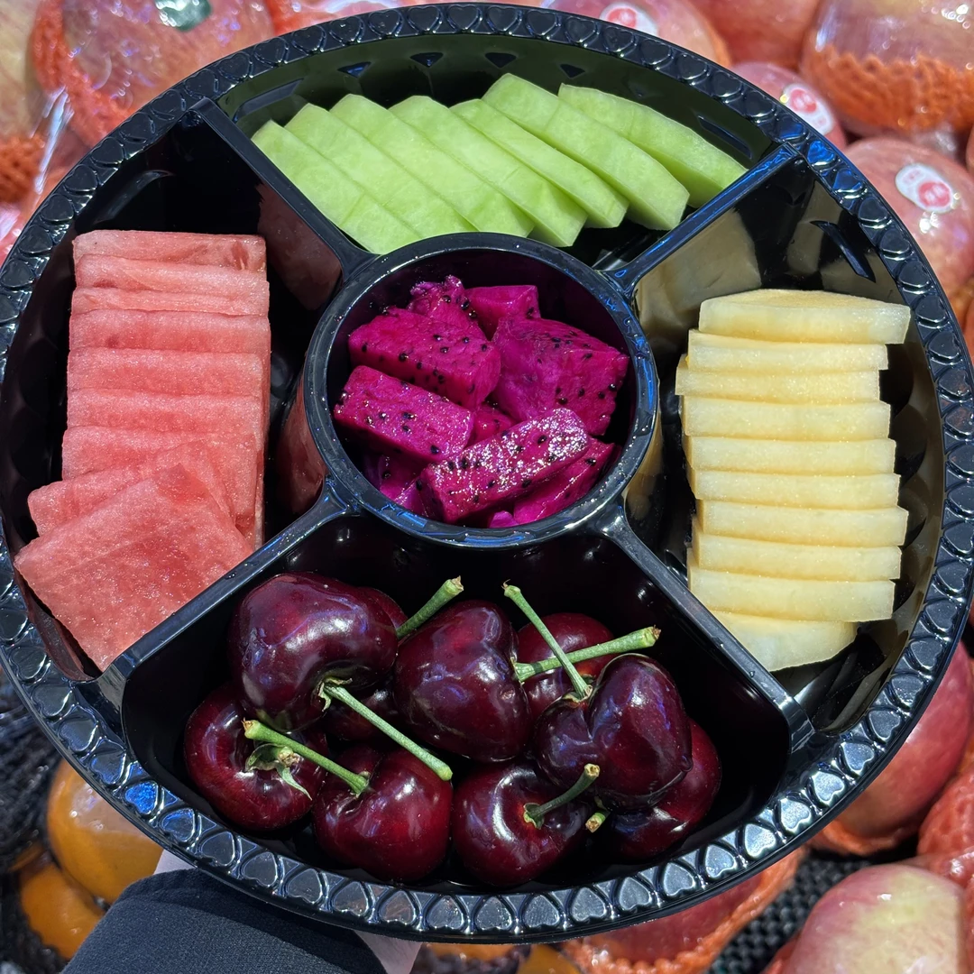 果切同城送【樱桃+凤梨+西瓜+甜瓜+红心红龙果】1000g