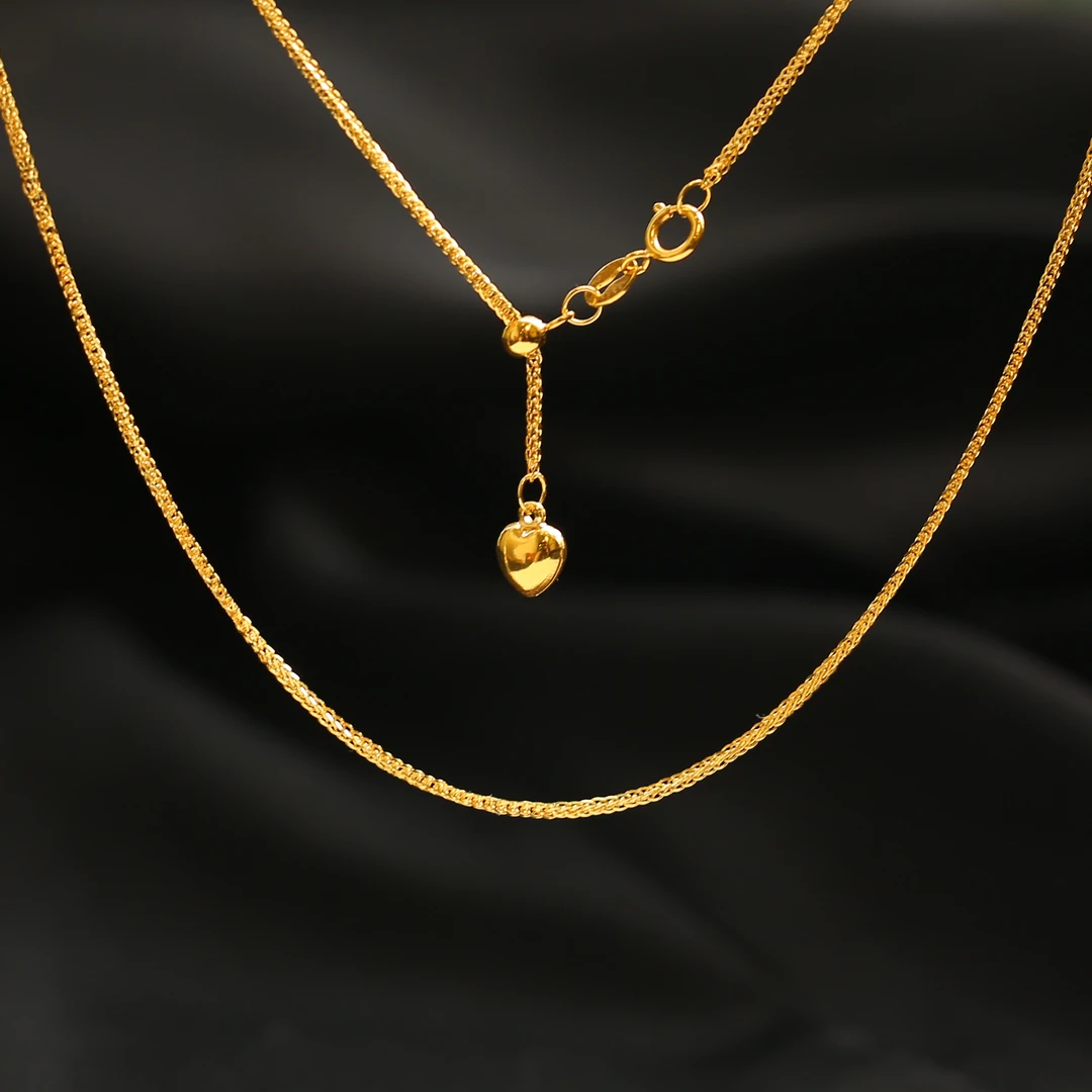 【小洁】18k金肖邦可抽拉爱心项链 长约50cm