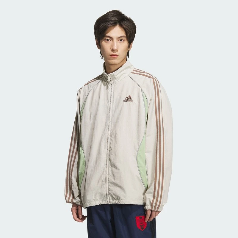 阿迪达斯 （adidas）男子复古撞色立领运动宽松夹克外套KE5846