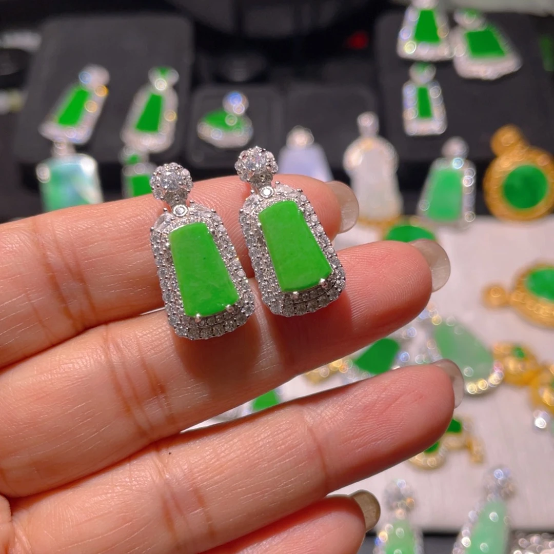 翡翠颈饰银S925镶嵌开**站精品