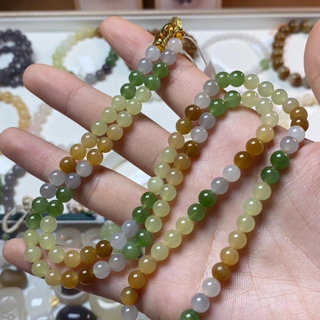 未镶嵌手串和田玉多宝108项链