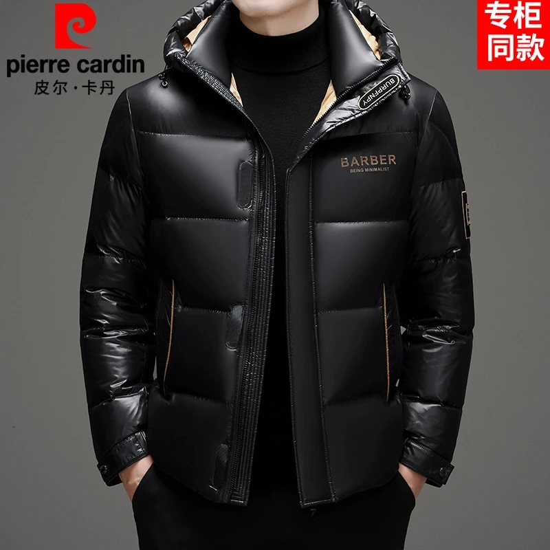 皮尔卡丹新款高端冬季男士白鸭绒羽绒服加厚保暖潮流立领时尚外套
