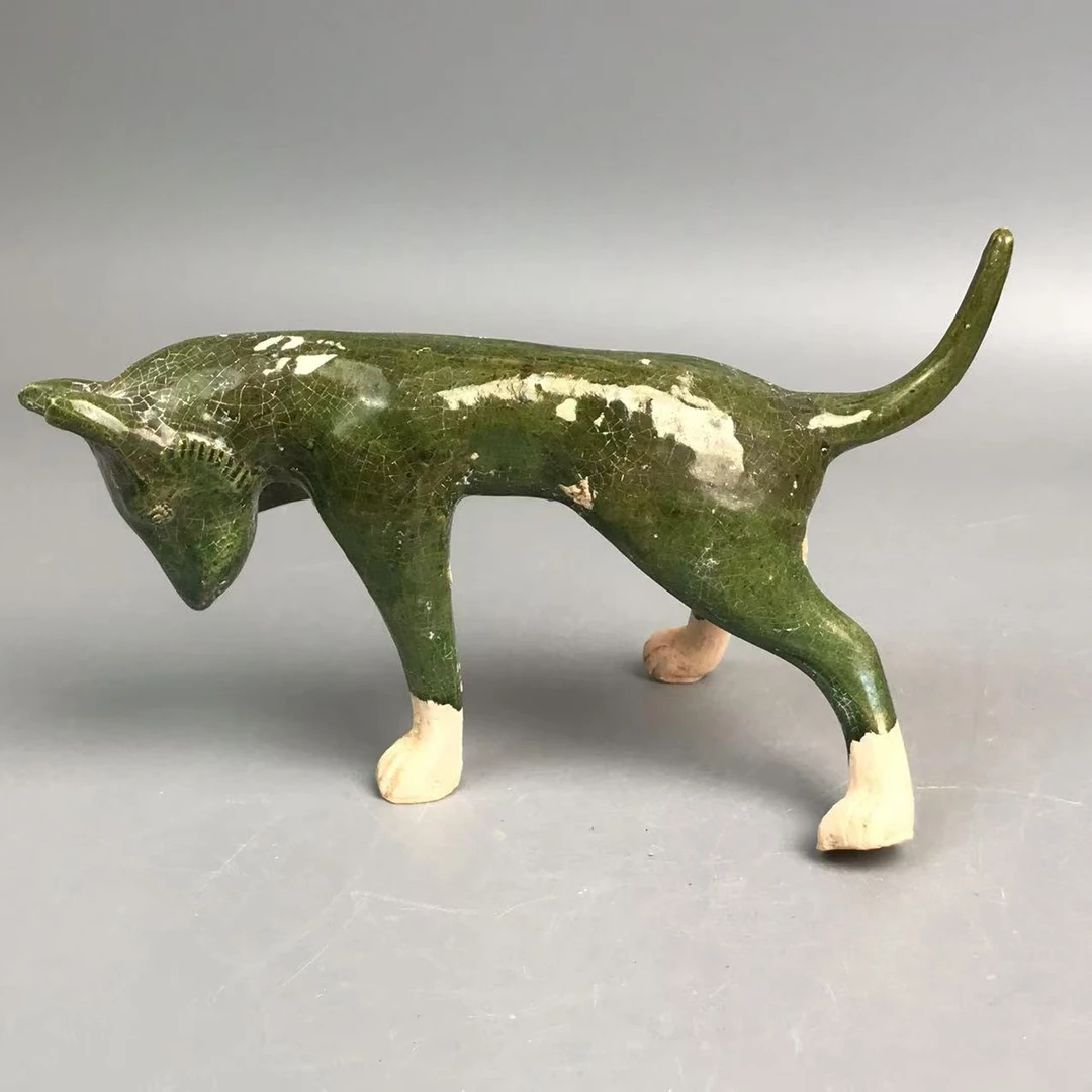 巩县窑绿釉犬...
