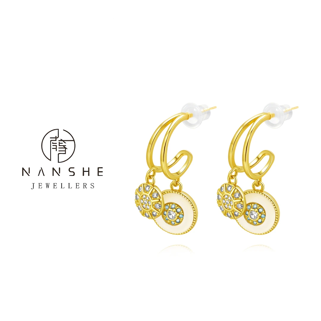 NANSHE/南奢【海的女儿耳环】S925银针轻奢耳环L1188