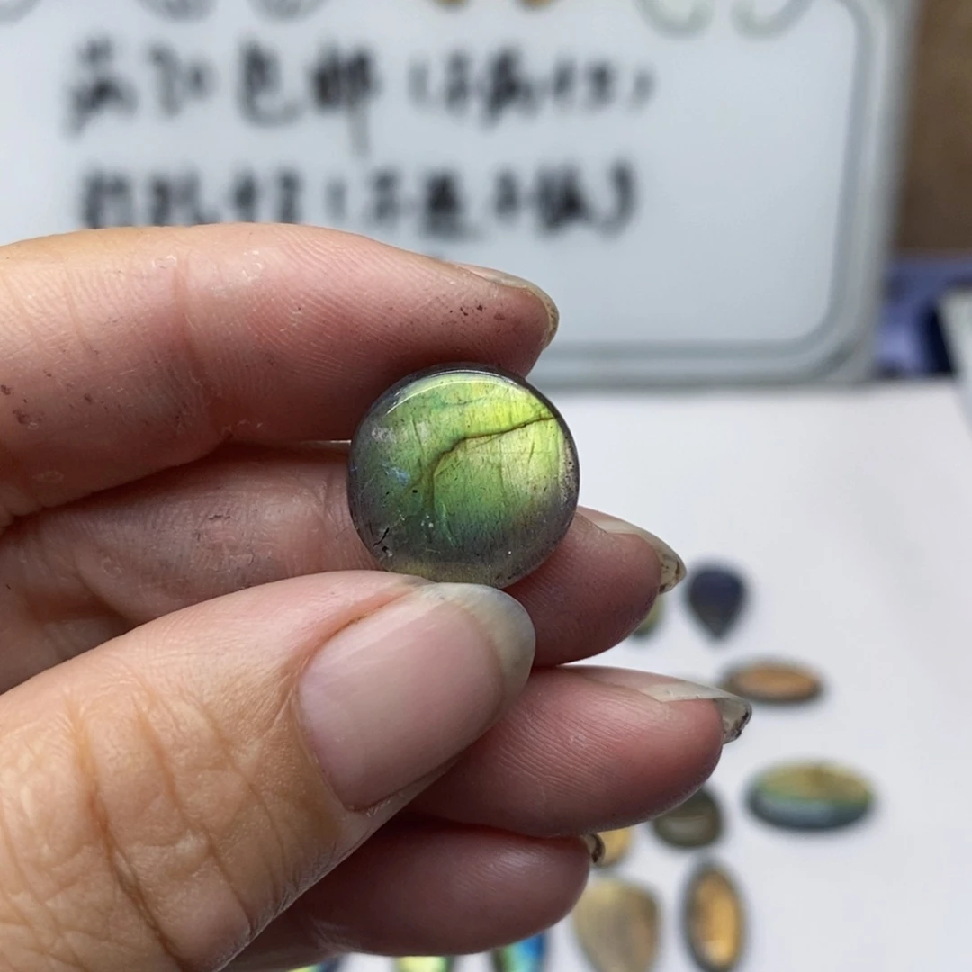榛***包有机玻璃天然拉长石吊坠裸石