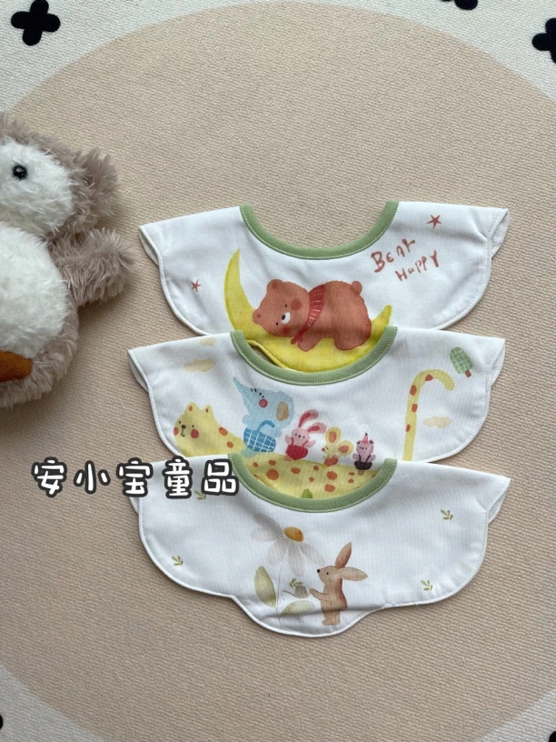 0-2岁婴儿纯棉口水巾防水