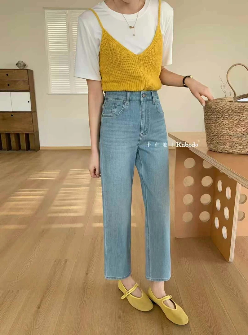 金子家上新 牛仔法棍裤 不支持7天无理由退换