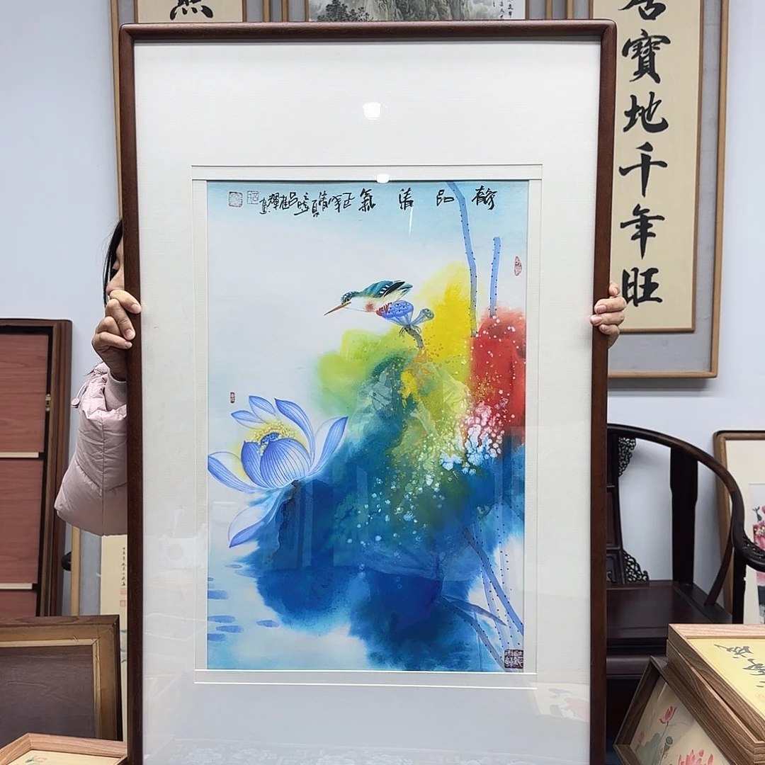 国画吕桂辉老师荷花图