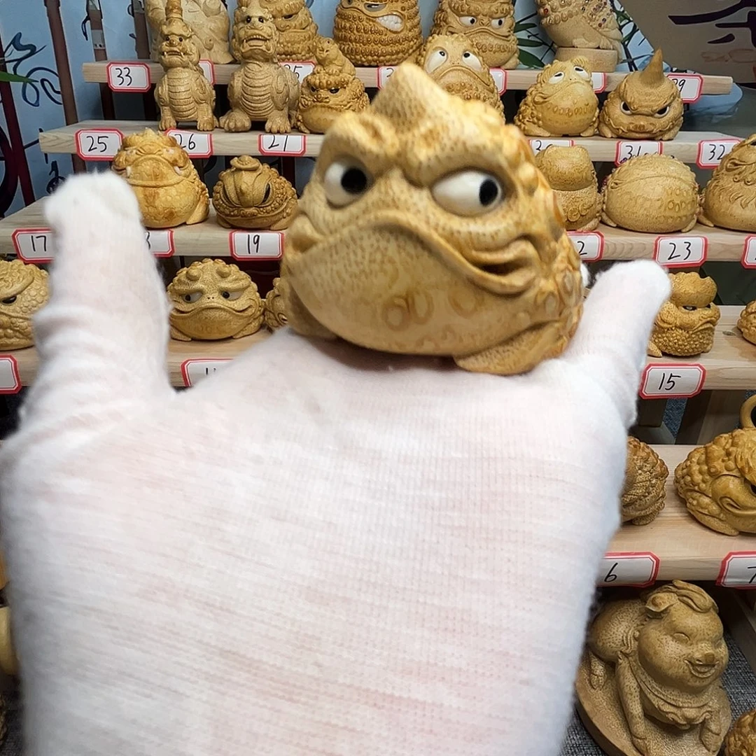 龙***泉竹根雕手工独角金蟾