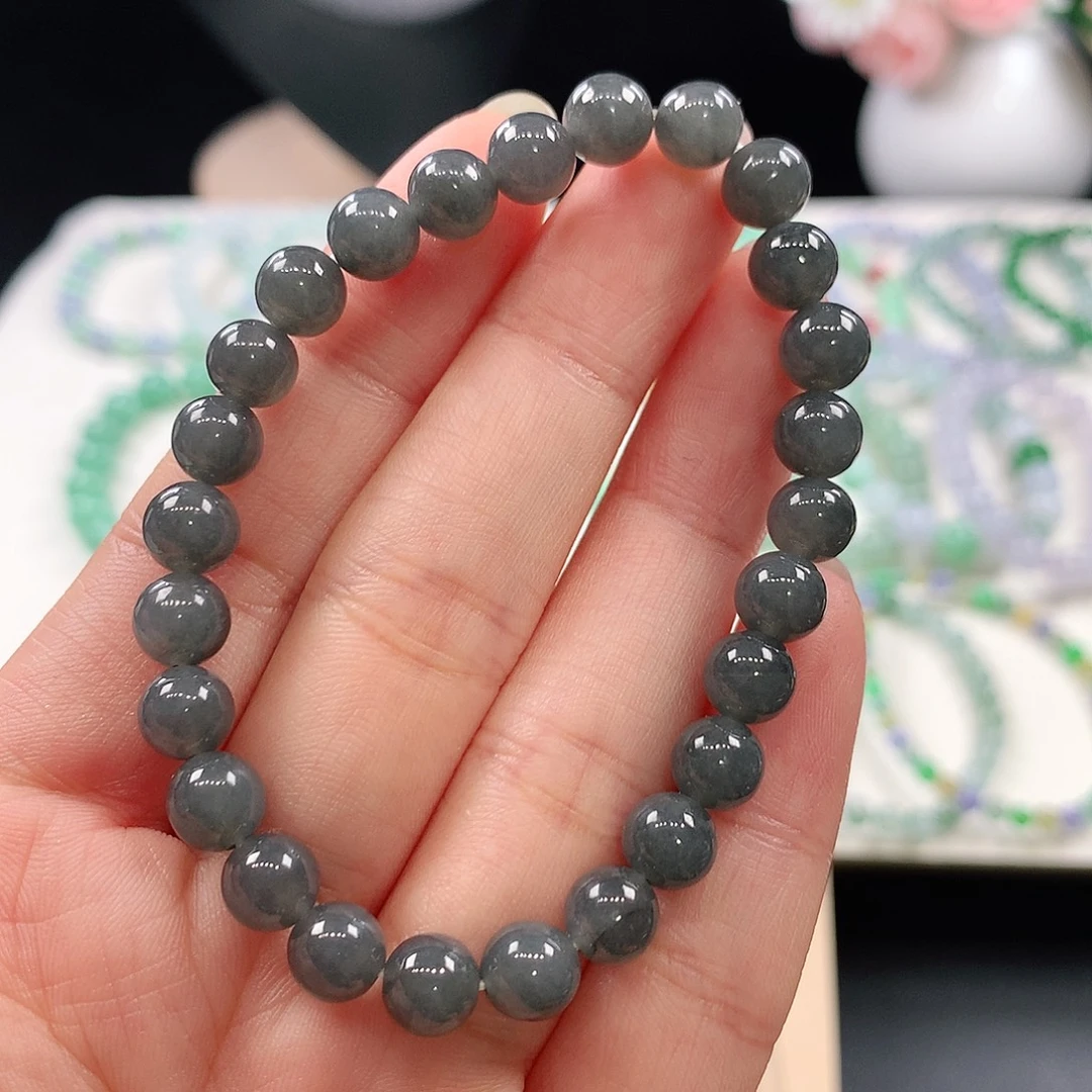 翡翠未镶嵌手链6.6mm