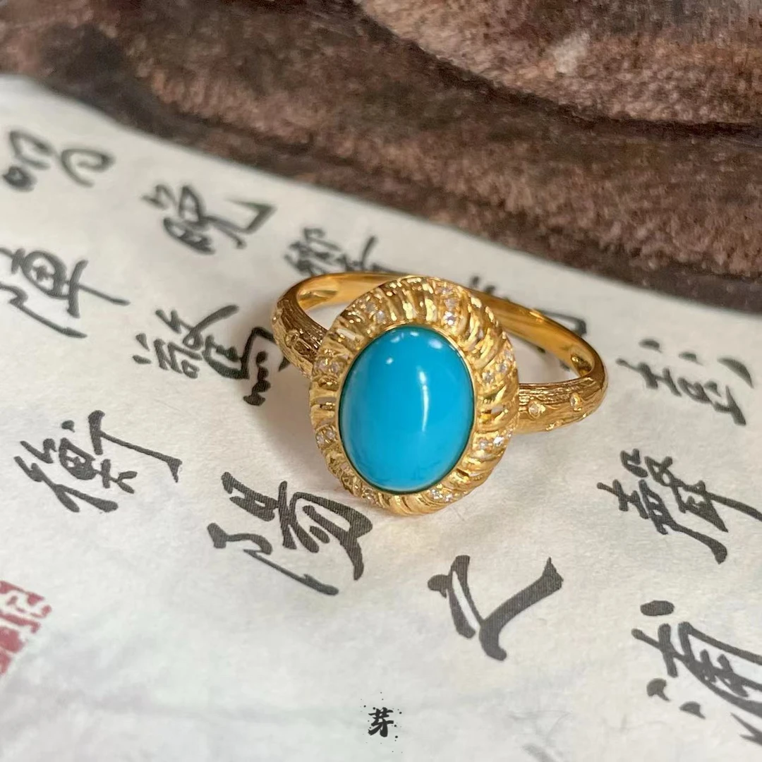 【鲸囍】美松●18K金镶嵌绿松石戒指多样发其一#8905