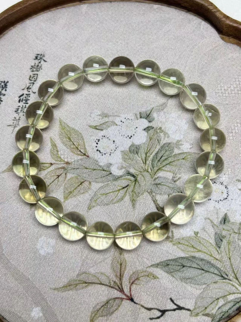 巴西纯净体镜面玻璃体新矿黄水晶单圈手链S83