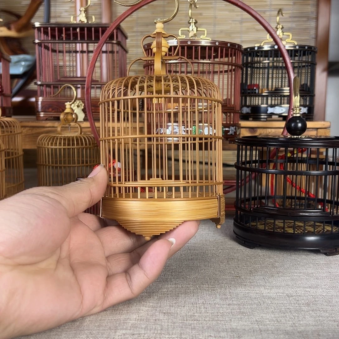 嘟***哥竹子蝈蝈笼直径10厘米可拆底板