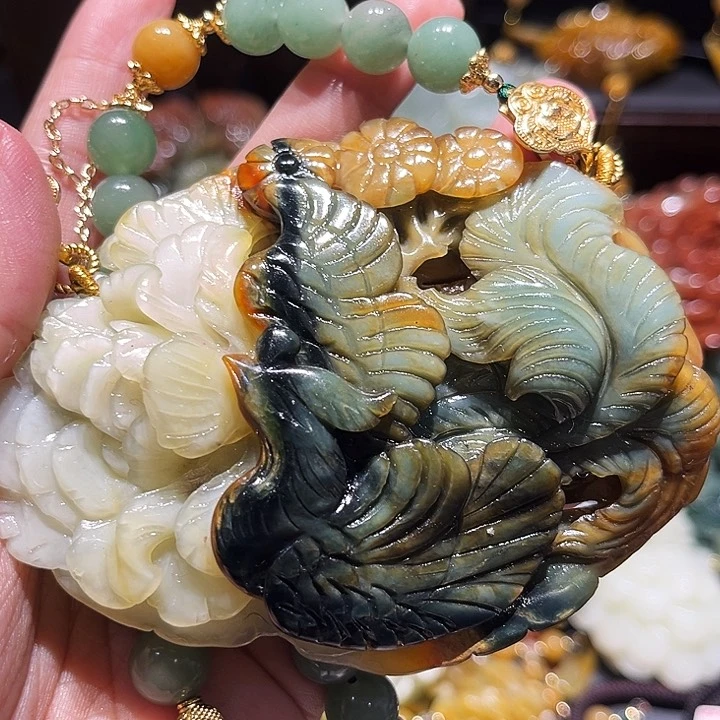 岫玉未镶嵌毛衣链