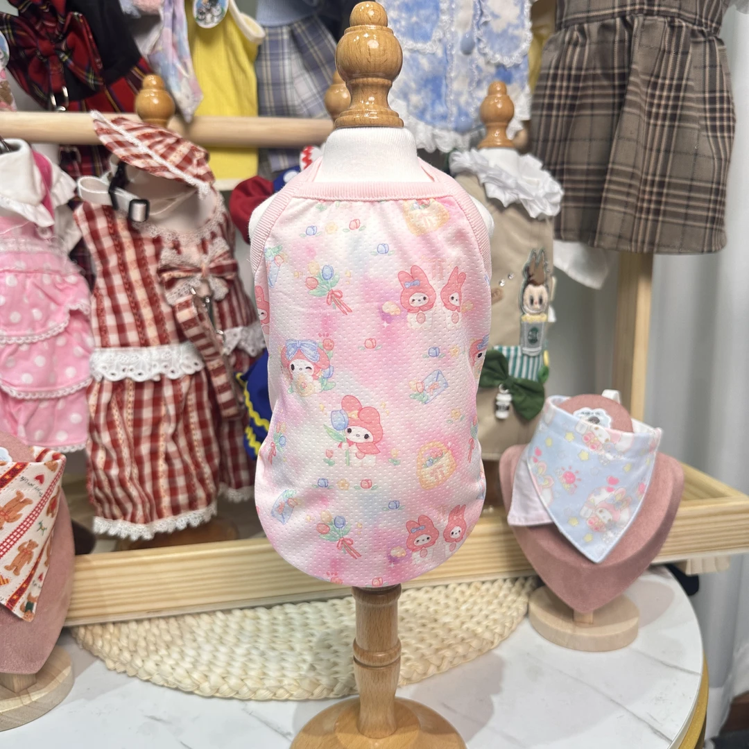 宠物狗狗夏季冰丝凉感背心透气薄款降温衣服吊带小狗衣