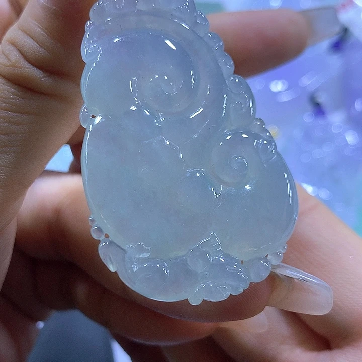 颈饰未镶嵌翡翠天然翡翠A货吊坠