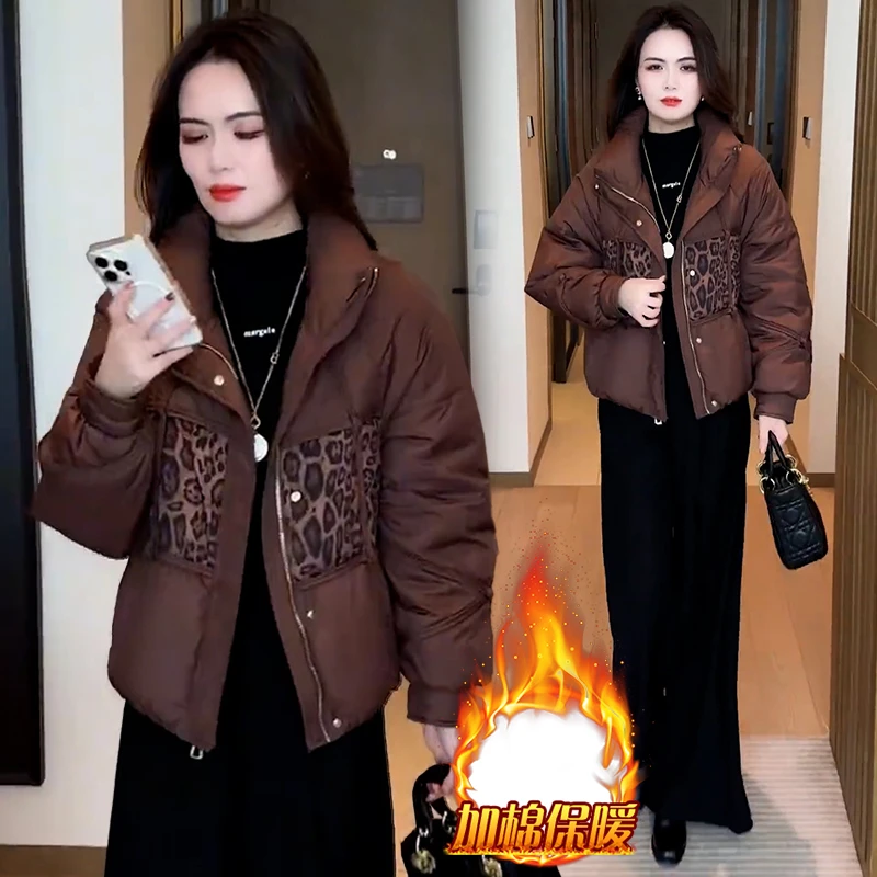 2025年冬季新品穿搭面包棉服女气质显瘦休闲洋气时尚宽松短外套潮