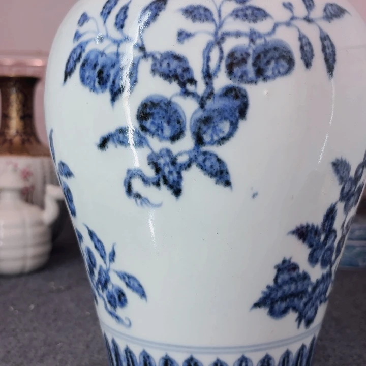 东***主摆件摆件好看青花梅瓶