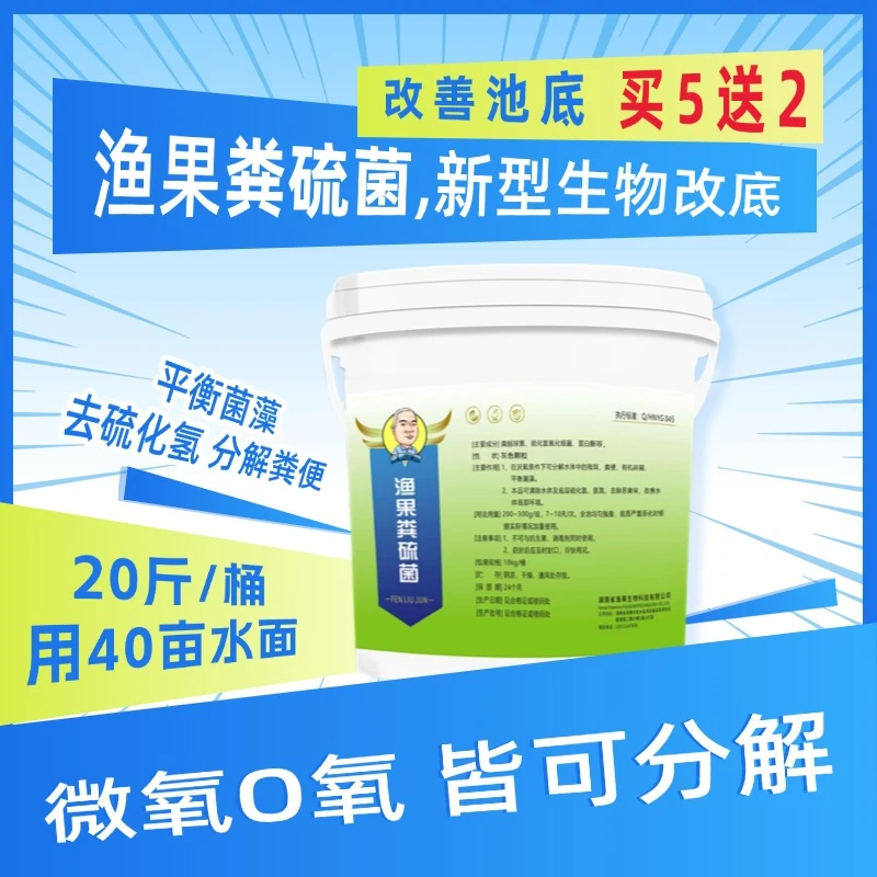 渔人陈刚粪硫菌新型生物改底净水产养殖塘口除臭分解有机质硫化氢