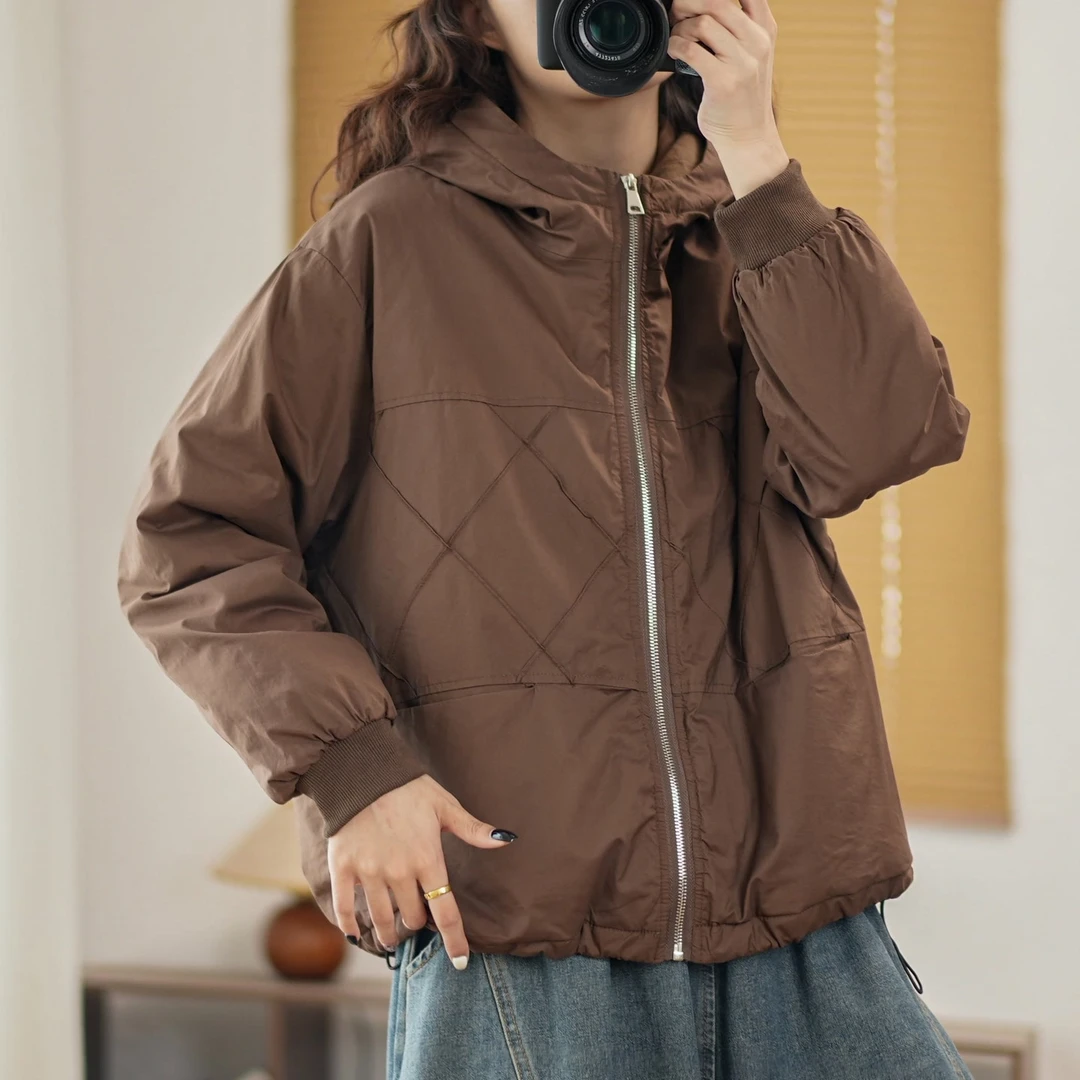 17055新款秋冬加厚休闲百搭减龄轻便上衣棉服