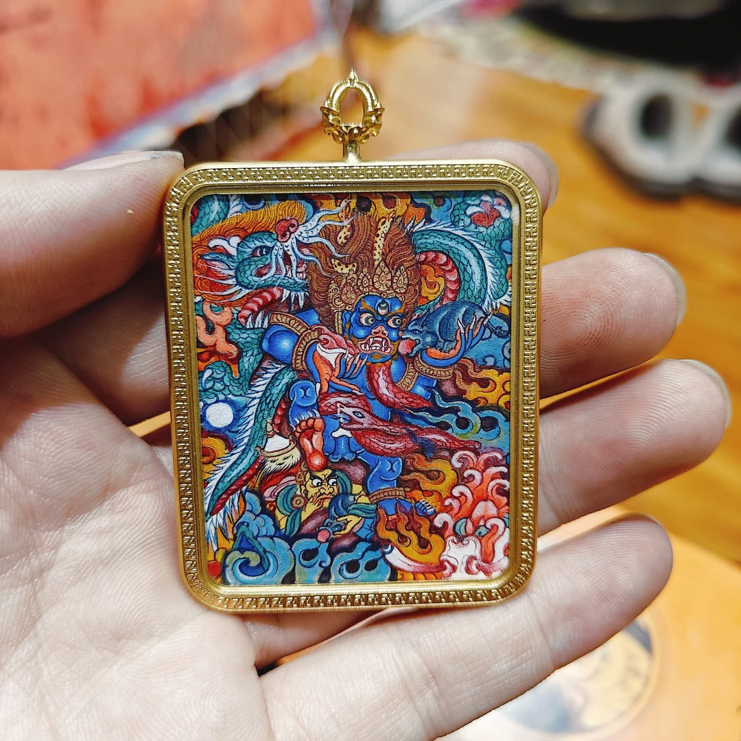 黑财神［罗藏尖措］老师作品，画风新颖，纯手绘矿物颜料