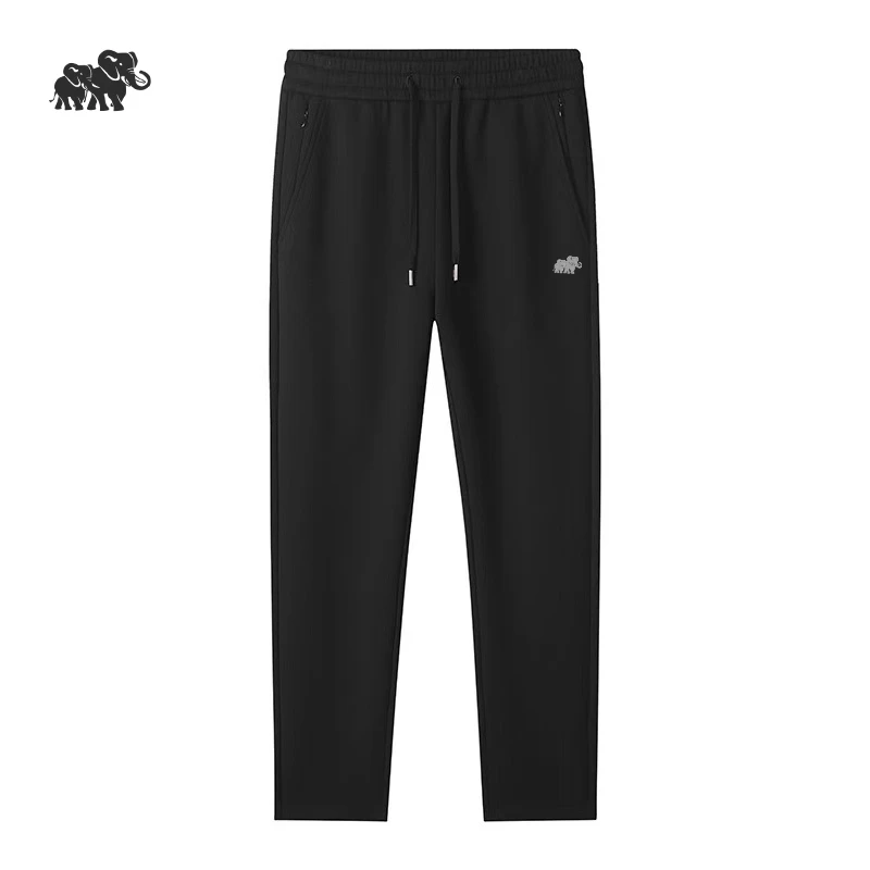 819男士加绒多口袋保暖休闲裤直筒宽松弹力长裤户外运动百搭