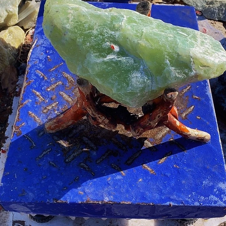 蛇纹石玉珠宝奇石未镶嵌醉*影