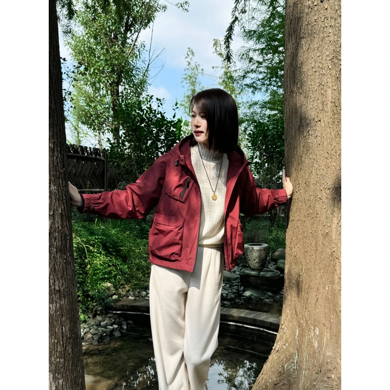 YOYO CROWN 0下10度可穿冲锋衣羊驼毛户外短外套外套女