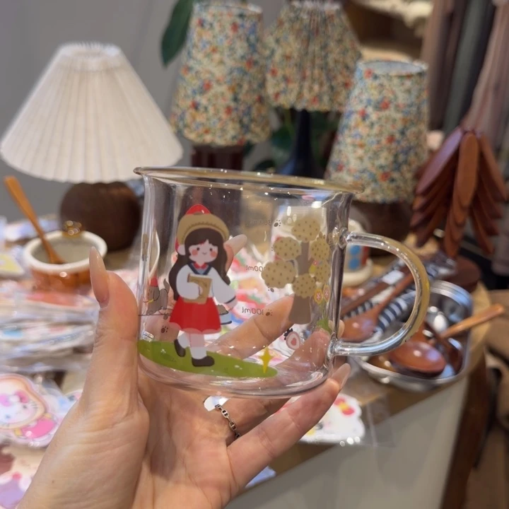 F***！小女孩高硼硅玻璃杯一个