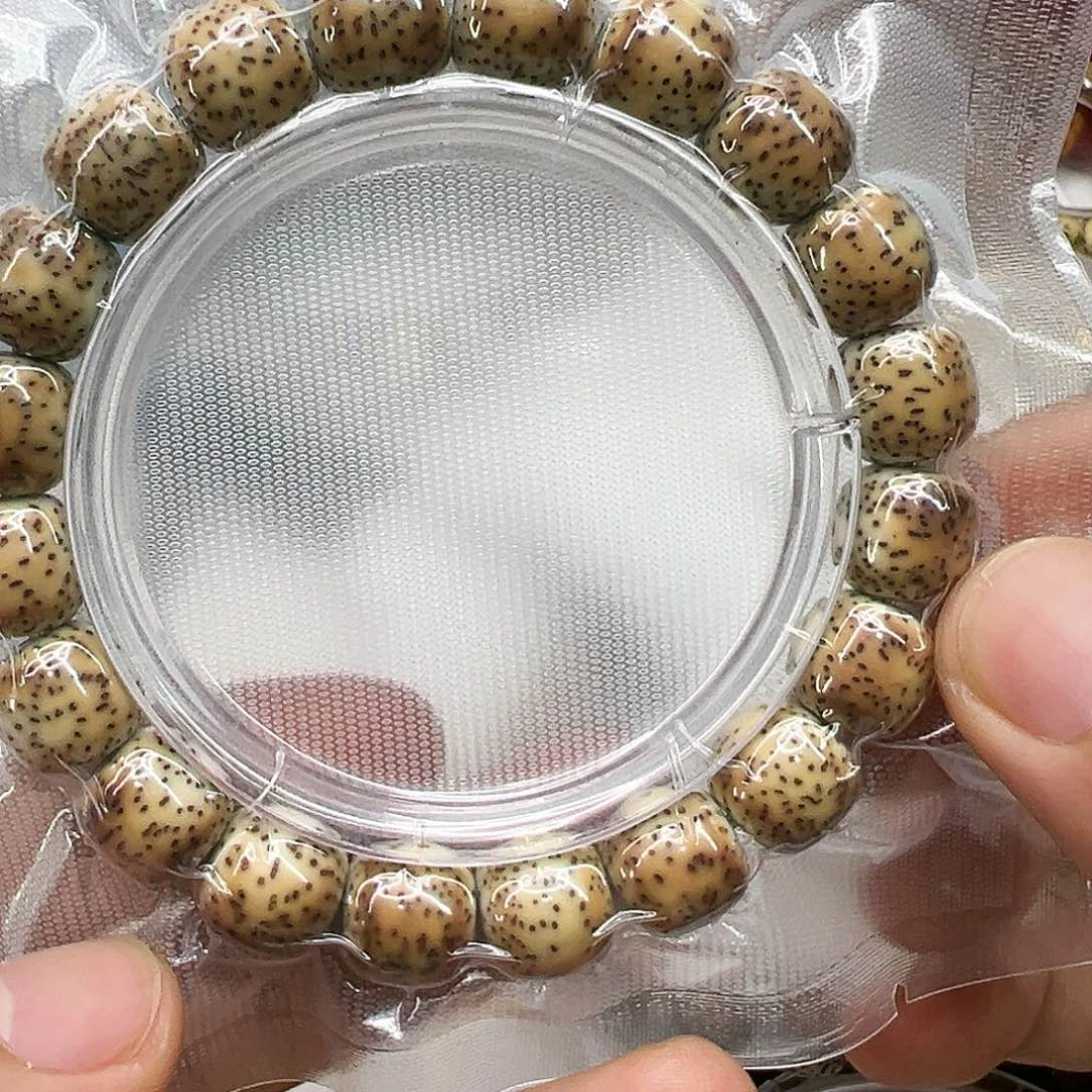 星月菩提手串35高端糯冰火烧云石玉星月菩提单圈12×11