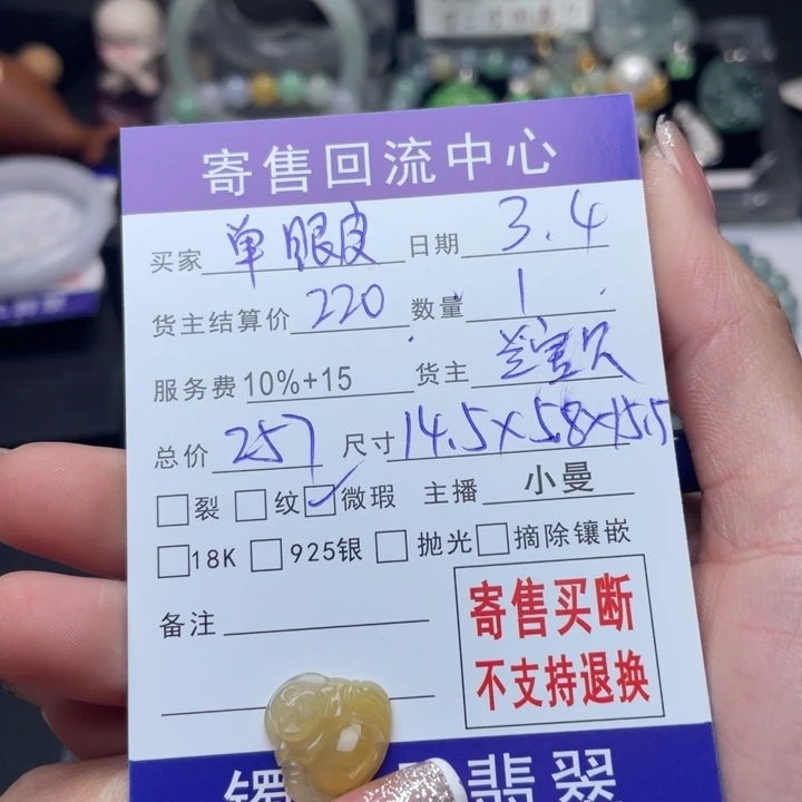 翡翠颈饰未镶嵌单***姐